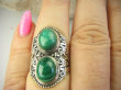 bpe8888 Biżuteria Egzotyczna !!! Pierścień Pierścionek MALACHIT - pobudza kreatywność r.16 szeroka obrączka Srebro 925 # - 4