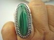 bpe7217 Biżuteria Egzotyczna !!! Cudowny MALACHIT W ORIENTALNEJ OPRAWIE -  Pierścień MALACHIT - pobudza kreatywność r.16 Srebro 925 # - 4
