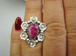 bpee4536 RUBINOWY Śliczny Delikatny Pierścień Pierścionek Rubin Indyjski w orientalnej oprawie Rubiny r.13 Srebro 925 # - 4