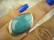 bpe6966 LAZUROWA AMAZONKA !!! Klasyczny Pierścień Amazonit - Kamień Marzeń i realizacji r.14 lśniące Srebro 925 # - 3