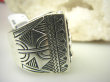 bpe8670 Masywny SYGNET Męski arabskiego Szejka lub Damski  Pierscień Duży rozmiar Pięknie zdobiony UNISEX Wielbłąd r.25 szeroka obrączka SREBRO 925 # - 4