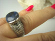 bpe6824 Kunsztowny Zdobiony Pierścień Lapis Lazuli - strażnik prawdy i mądrości r.19 Srebro 925 # - 5
