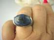 bpe6824 Kunsztowny Zdobiony Pierścień Lapis Lazuli - strażnik prawdy i mądrości r.19 Srebro 925 # - 7