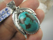 bwe2903 BIŻUTERIA ORIENTALNA !!! Duży Egzotyczny WISIOR Indian Nawaho ORLE PIÓRO naturalny TURKUS Turkusy Srebro 925 # - 2