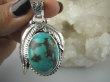 bwe2903 BIŻUTERIA ORIENTALNA !!! Duży Egzotyczny WISIOR Indian Nawaho ORLE PIÓRO naturalny TURKUS Turkusy Srebro 925 # - 4