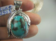 bwe2903 BIŻUTERIA ORIENTALNA !!! Duży Egzotyczny WISIOR Indian Nawaho ORLE PIÓRO naturalny TURKUS Turkusy Srebro 925 # - 7