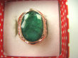 bpee3694 Ażurowy Pierścień Zielony Szmaragd Indyjski Szmaragdy r.15 ażurowa obrączka Srebro 925 - 3