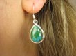 bke1013 CUD NATURY - niebiesko-zielone  KROPLE Kolczyki Rzadka Chryzokola i Azuryt Unikat Lśniące Srebro 925 - 4
