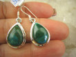 bke1013 CUD NATURY - niebiesko-zielone  KROPLE Kolczyki Rzadka Chryzokola i Azuryt Unikat Lśniące Srebro 925 - 2
