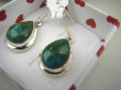 bke1013 CUD NATURY - niebiesko-zielone  KROPLE Kolczyki Rzadka Chryzokola i Azuryt Unikat Lśniące Srebro 925 - 8