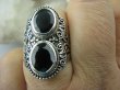 bpee3150 Magiczny Orientalny Pierścień Onyks - regeneruje SERCE, EGZEMY, PAMIĘĆ r.17 Srebro 925 # - 5