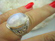 bpe6010 Biżuteria Egzotyczna !!! Delikatny Ażurowy Pierścień Wielobarwny Kamień Księżycowy r.18 ażurowa obrączka Srebro 925 # - 3