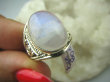 bpe6010 Biżuteria Egzotyczna !!! Delikatny Ażurowy Pierścień Wielobarwny Kamień Księżycowy r.18 ażurowa obrączka Srebro 925 # - 6