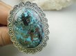 bpe9594 Wooow FENOMENALNY DUŻY OKAZ 5.1 cm / 4 cm !!! GIGANT 31g !! Regulowany Pierścień naturalny Turkus w morskich falach Turkusy r.18, r.19, r.20, r.21, r.22 Srebro 925 # - 8