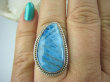 bpe5832 PRZEŚLICZNA Turkusowo Błękitna Piękność !!! NIEZWYKŁY Egzotyczny Pierścień naturalny niebieski AZURYT r.18 Srebro 925 # - 3