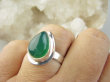 bpe9346 Przepiękny Delikatny Pierścień Pierścionek Zielony ONYKS - regeneruje SERCE, EGZEMY, PAMIĘĆ r.20/ r.21 Srebro 925 - 6