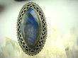 bpe2816 Czarodziejsko Piękny CUDOWNY Orientalny Pierścień Labradoryt Spektrolit - kamień Zorzy Polarnej r.16/ r.17 Srebro 925 # - 9