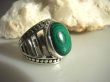 bpe2925 Drabinka do nieba !!!  PIERŚCIEŃ zielony Malachit - pobudza kreatywność r.17 Ażurowa Obrączka Srebro 925 # - 8