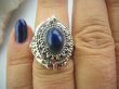 bpe5178 Bogato Zdobiony Piękny Sekretnik UNIKAT !!! Otwierany Pierścień na zdjęcia lub marzenia Lapis Lazuli r.13 Srebro 925 # - 4