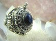 bpe5178 Bogato Zdobiony Piękny Sekretnik UNIKAT !!! Otwierany Pierścień na zdjęcia lub marzenia Lapis Lazuli r.13 Srebro 925 # - 7