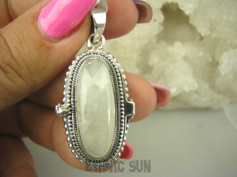 bwe3156 Duży Sekretnik MEDALION Na Zdjęcia lub Marzenia Piękny otwierany Wisior Kamień Księżycowy Srebro 925 #