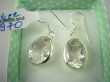 bkee970 Cudowne lśniące eleganckie kolczyki naturalny KRYSZTAŁ GÓRSKI - odpromiennik Srebro 925 - 10