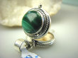 bwe3344 Piękny Delikatny Sekretnik Na Zdjęcia FOTO lub Marzenia otwierany Wisior Zielony MALACHIT Srebro 925 # - 7