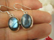 bke1090 Klasyczne Lekkie Kolczyki LABRADORYT Spektrolit kamień Zorzy Polarnej lśniące Srebro 925 - 5