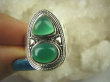bpe6884 Biżuteria Orientalna - Delikatny OKAZ Pierścień Zielony Onyks - regeneruje SERCE, EGZEMY, PAMIĘĆ r.16 Srebro 925 # - 6
