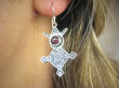 bke1063 AZTECKIE WZORY Lekkie Kolczyki z Granatami Granaty Aztekowie Meksyk Srebro 925  - 7