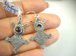bke1063 AZTECKIE WZORY Lekkie Kolczyki z Granatami Granaty Aztekowie Meksyk Srebro 925  - 6