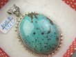 bwe3922 CUDOWNY OKAZ 25g !! 6.2 cm !!! UNIKAT Piękny Egzotyczny Wisior Zawieszka naturalny TURKUS Turkusy Srebro 925 # - 3