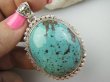 bwe3922 CUDOWNY OKAZ 25g !! 6.2 cm !!! UNIKAT Piękny Egzotyczny Wisior Zawieszka naturalny TURKUS Turkusy Srebro 925 # - 2