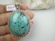 bwe3922 CUDOWNY OKAZ 25g !! 6.2 cm !!! UNIKAT Piękny Egzotyczny Wisior Zawieszka naturalny TURKUS Turkusy Srebro 925 # - 6