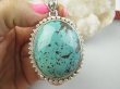 bwe3922 CUDOWNY OKAZ 25g !! 6.2 cm !!! UNIKAT Piękny Egzotyczny Wisior Zawieszka naturalny TURKUS Turkusy Srebro 925 # - 7