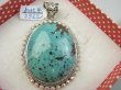 bwe3922 CUDOWNY OKAZ 25g !! 6.2 cm !!! UNIKAT Piękny Egzotyczny Wisior Zawieszka naturalny TURKUS Turkusy Srebro 925 # - 8
