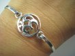 bb2126 Delikatna Lśniąca BRANSOLETA cała ze srebra Bangla z możliwością odpinania Święty Symbol Amulet OM Srebro 925 - 7
