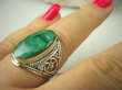 bpee3698 Ażurowy Pierścień Zielony Szmaragd Indyjski Szmaragdy r.20/r.21 ażurowa obrączka Srebro 925 - 3