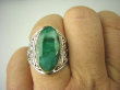 bpee3698 Ażurowy Pierścień Zielony Szmaragd Indyjski Szmaragdy r.20/r.21 ażurowa obrączka Srebro 925 - 4
