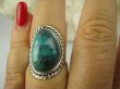 bpe6939 Biżuteria Egzotyczna PIERŚCIEŃ z naturalnym Turkusem Turkus - opiekun ciała i duszy Turkusy r.16 Srebro 925 # Nepal - 3
