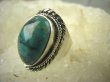 bpe6939 Biżuteria Egzotyczna PIERŚCIEŃ z naturalnym Turkusem Turkus - opiekun ciała i duszy Turkusy r.16 Srebro 925 # Nepal - 7
