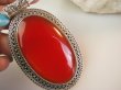 bwe3710 Niesamowity 7,3 cm GIGANT 33 gramy !!! Duży Wisior Zawieszka CZERWONY ONYKS - regeneruje SERCE, EGZEMY, PAMIĘĆ Srebro 925 # - 9