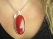 bwe3881 Niesamowity Długi 6.8 cm OKAZ 20 gramów !!! Duży Wisior Zawieszka CZERWONY ONYKS - regeneruje SERCE, EGZEMY, PAMIĘĆ Srebro 925 # - 4