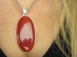 bwe3881 Niesamowity Długi 6.8 cm OKAZ 20 gramów !!! Duży Wisior Zawieszka CZERWONY ONYKS - regeneruje SERCE, EGZEMY, PAMIĘĆ Srebro 925 # - 6