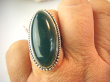 bpe9154 PIĘKNY duży 3,3cm Pierścień Pierścionek Zielony ONYKS regeneruje SERCE, EGZEMY, PAMIĘĆ r.17 Srebro 925 # - 7