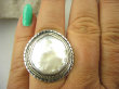 bpee4059 Wielka PERŁA BIWA CUDO piękny Elegancki Pierścień Pierścionek z niesamowitą DUŻA opalizująca perła r.15/ r.16 Srebro 925 # - 5