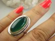 bpe9152 BIŻUTERIA EGZOTYCZNA !!! Przepiękny Delikatny Pierścień Zielony ONYKS - regeneruje SERCE, EGZEMY, PAMIĘĆ r.15 Srebro 925 # - 2