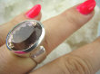bpee3172 Śliczniutki Rzadkość DWUBARWNY brązowo-fioletowy  Cudny PIERŚCIEŃ RZADKI AMETRYN -  NAJWYŻSZA JAKOŚĆ KAMIENIA r.15/ r.16 Srebro 925 # - 3