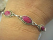 bb1956 BRANSOLETA MIŁOŚCI !!! Malinowa Rozkosz Bransoleta Bransoletka RUBIN INDYJSKI RUBINY Srebro 925 # - 2