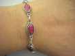 bb1956 BRANSOLETA MIŁOŚCI !!! Malinowa Rozkosz Bransoleta Bransoletka RUBIN INDYJSKI RUBINY Srebro 925 # - 6